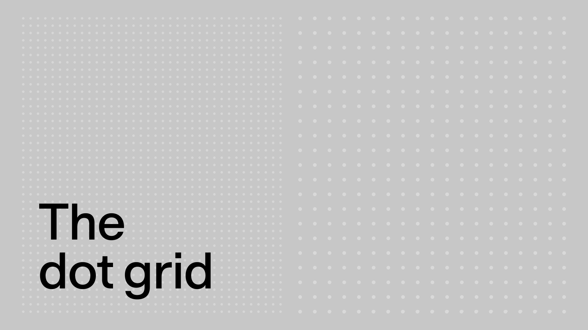 “The dot grid” over a field of gray dots
