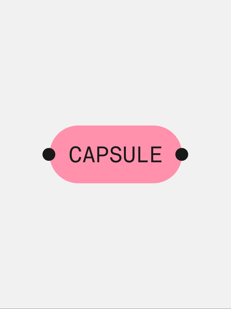 Do: a pink capsule with black text on a light background