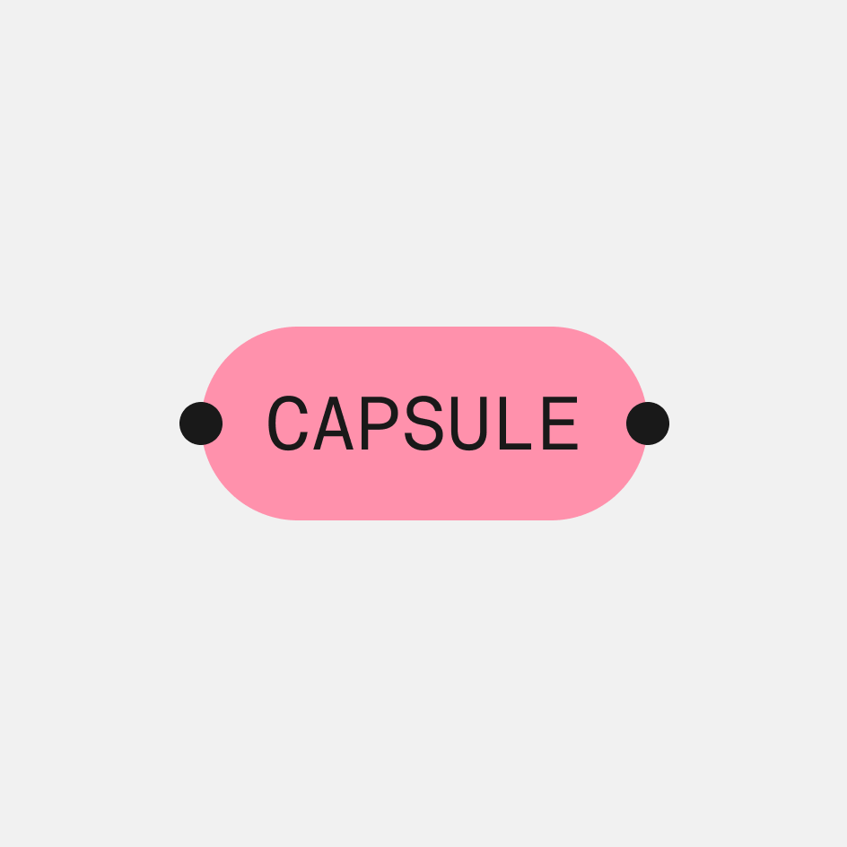 Do: a pink capsule with black text on a light background